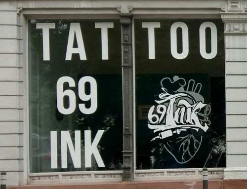 Fensterbeschriftung für 69 INK in Heidelberg