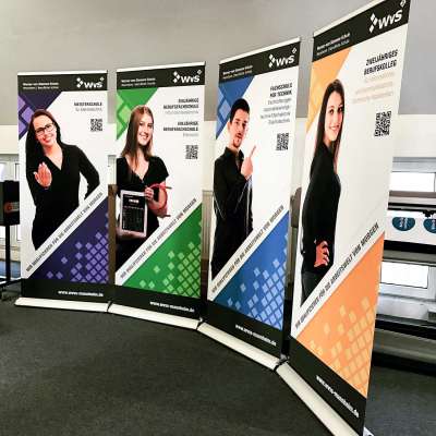 Bedruckte Rollup-Banner