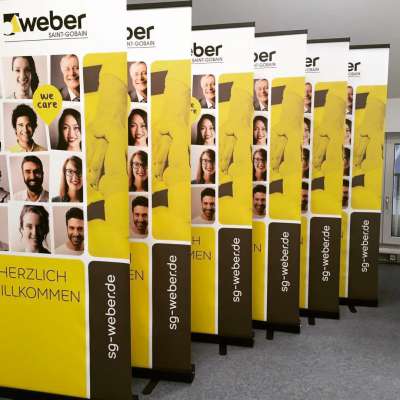 Roll-Up Displaybanner für SG Weber